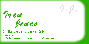 iren jencs business card